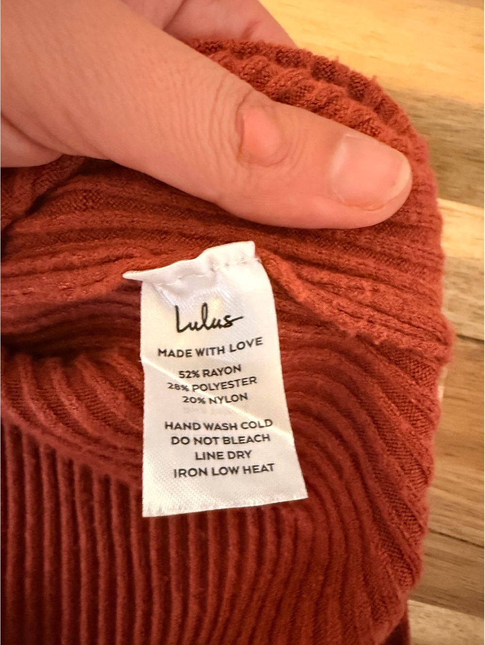 Lulus Rust Ribbed Knit Maxi Dress Size Large - Picture 5 of 5